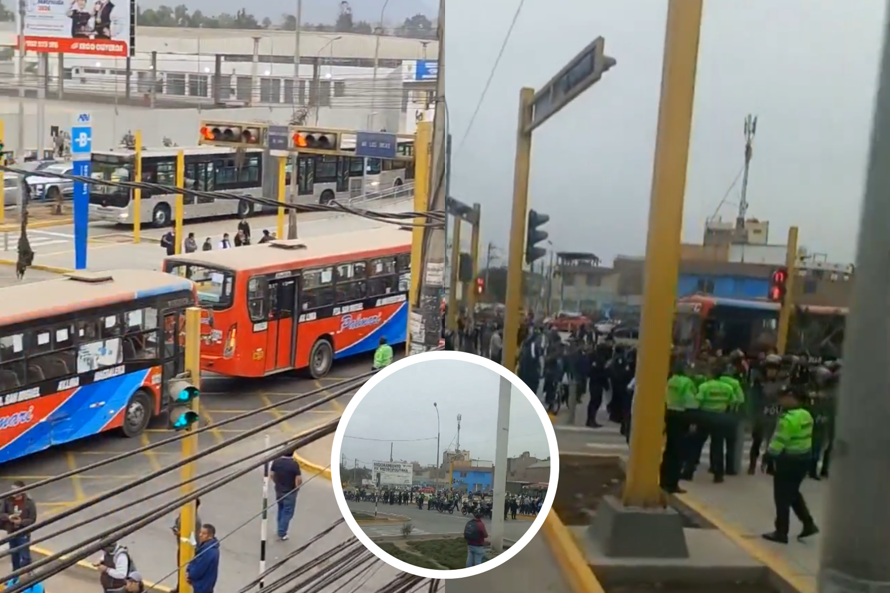 ATU suspendió servicio del Metropolitano en estaciones de Comas por bloqueo de vías
