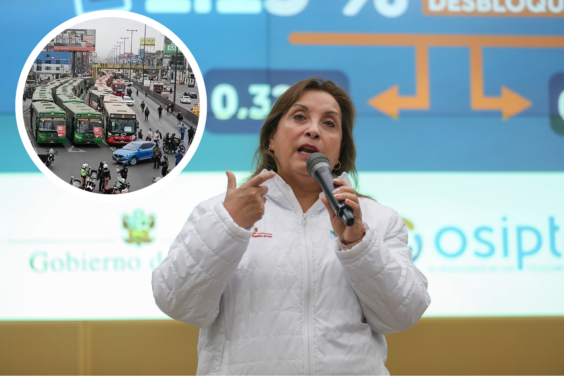 Dina Boluarte minimiza paro y pide no abrir mensajes para evitar extorsiones