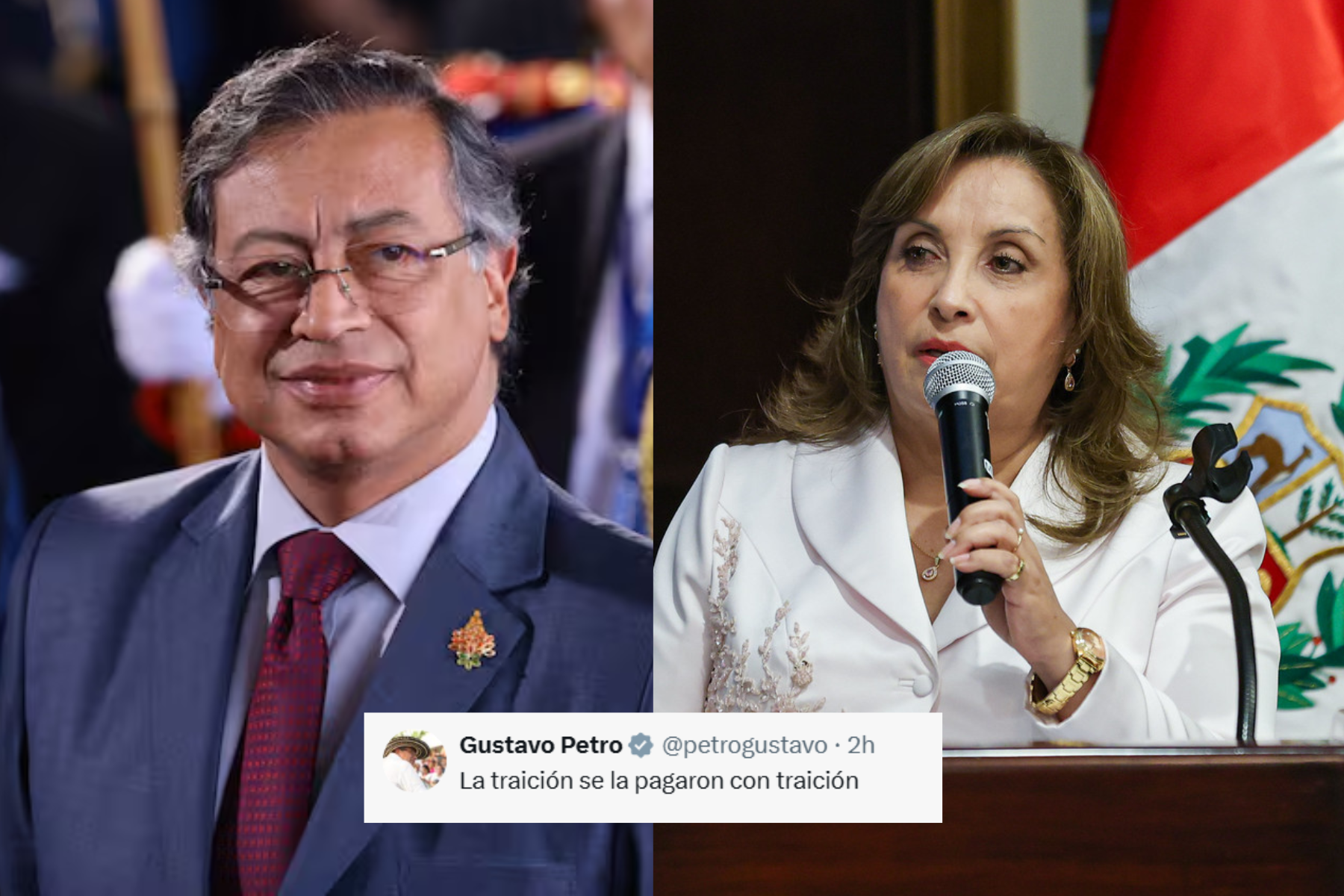 Gustavo Petro se pronunció sobre vacancia de Dina Boluarte