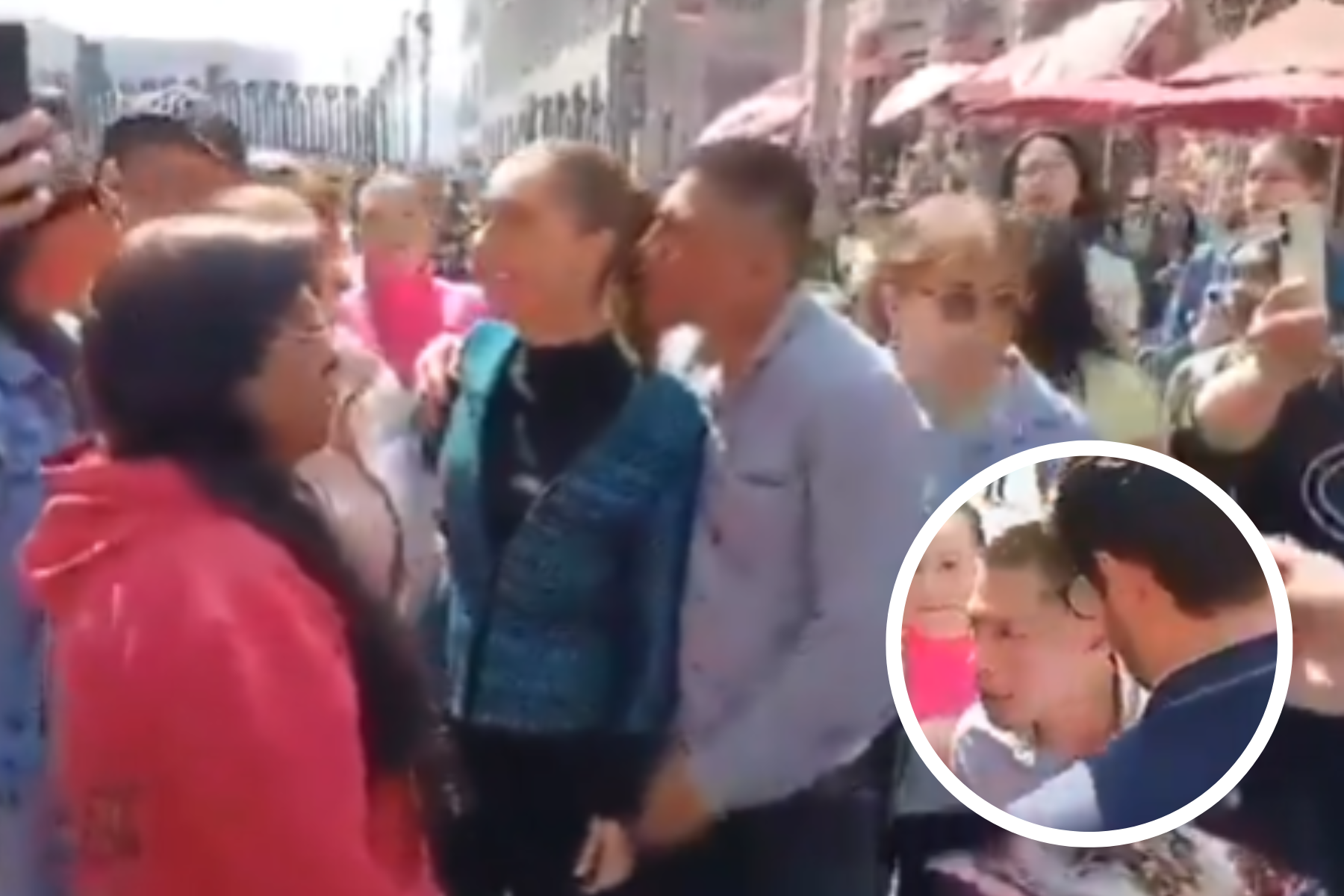 Presidenta de México sufrió acoso durante caminata