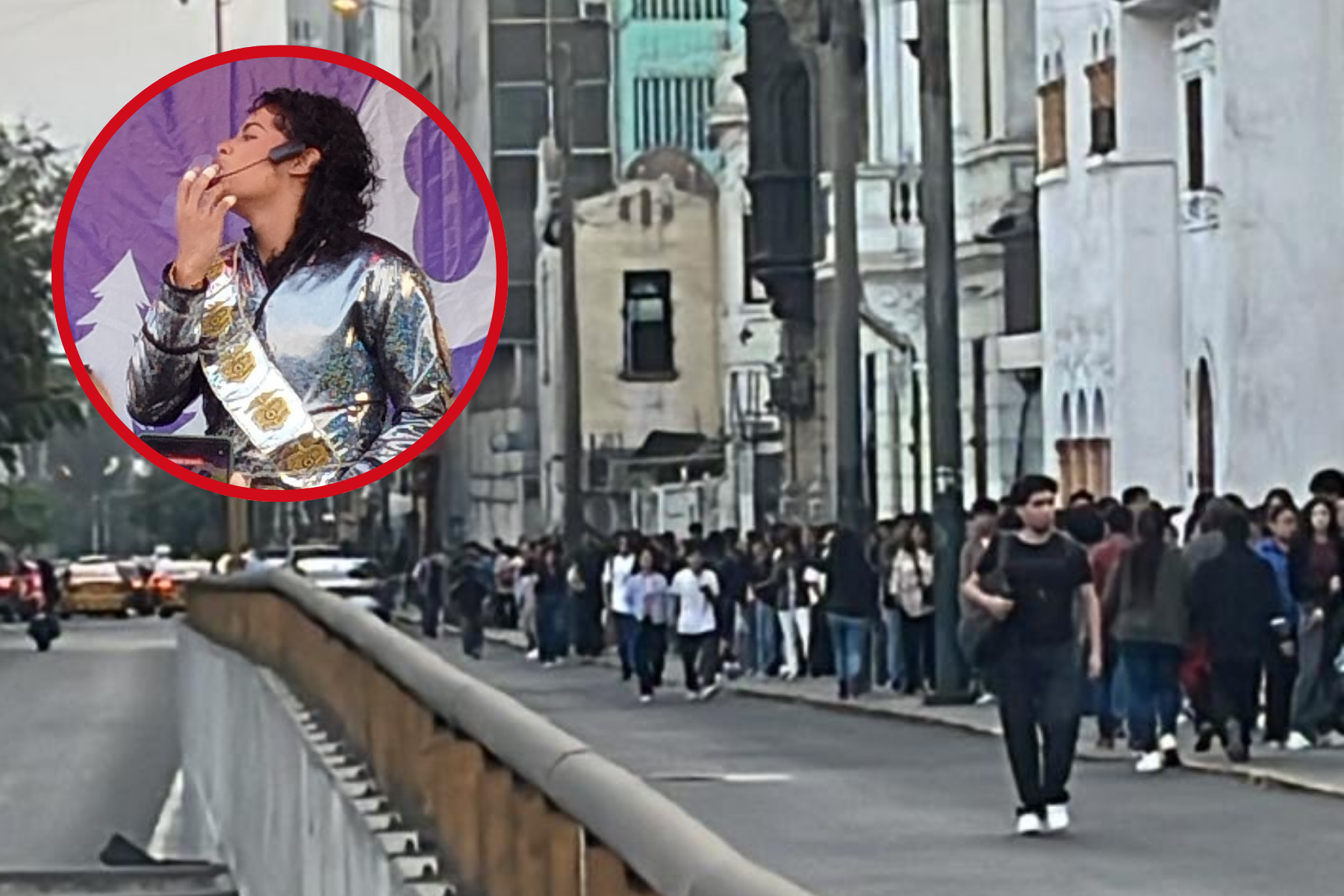 Imitadora de Michael Jackson se presentó en el Alameda Fest.