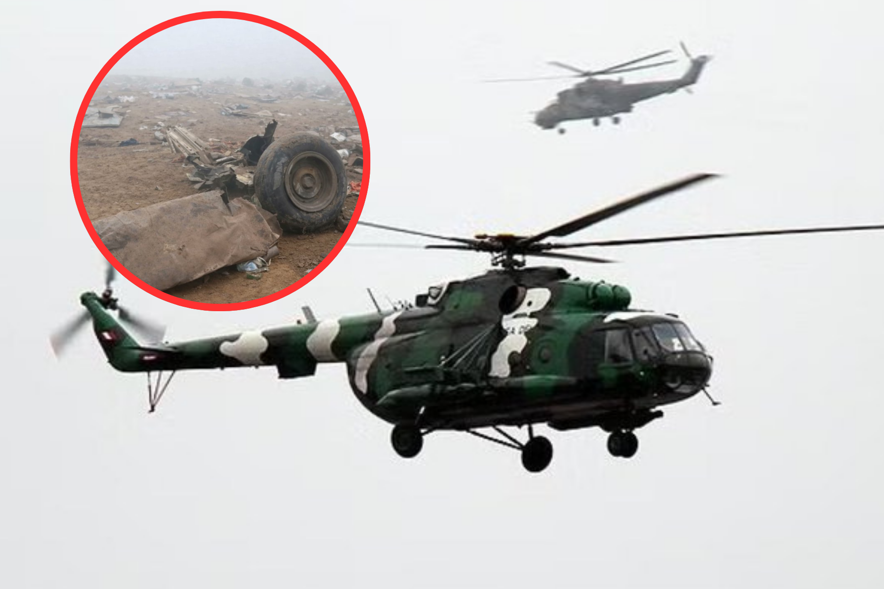 Encontraron restos de helicóptero de la FAP.