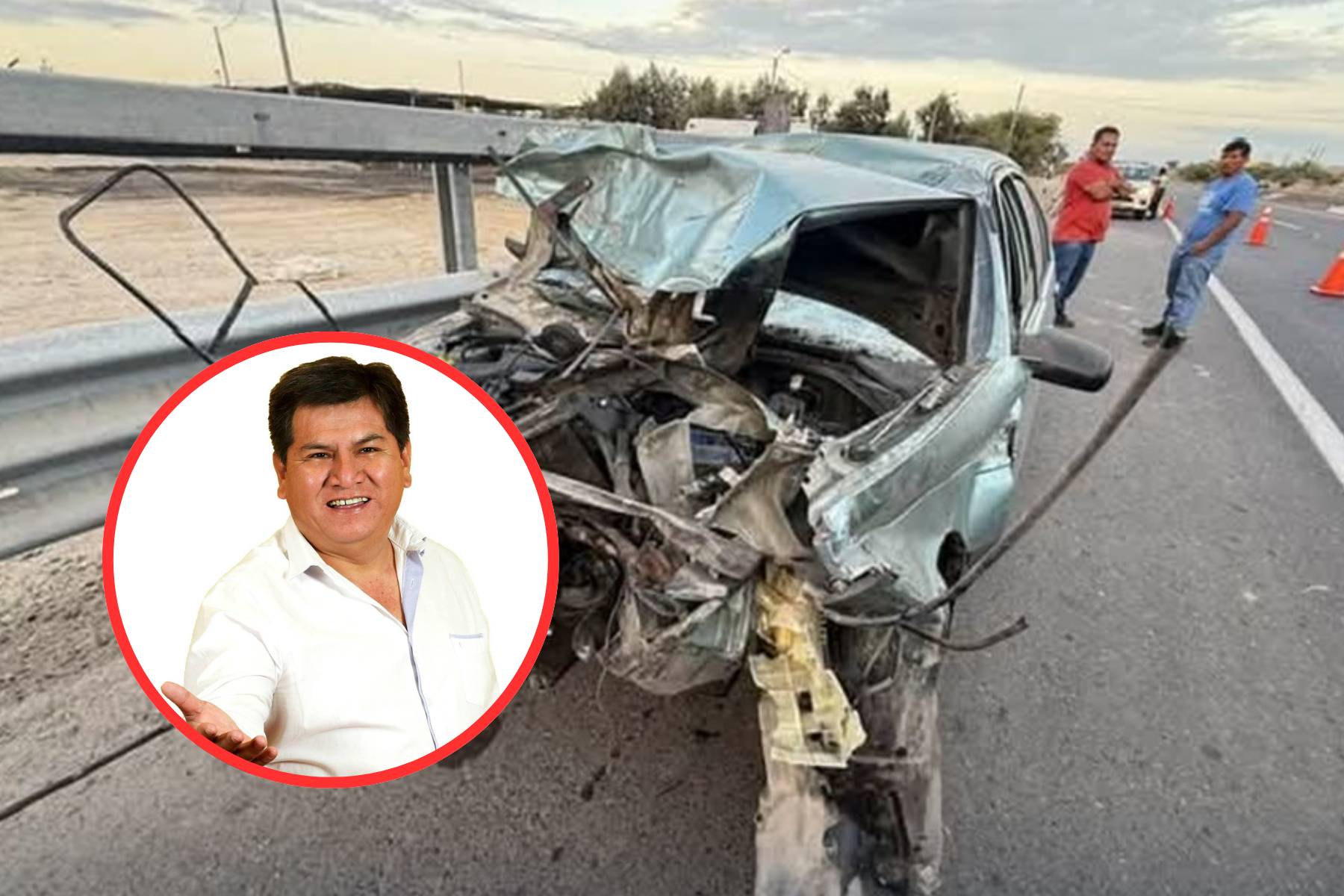 Exalcalde muere en accidente en la Panamericana sur.