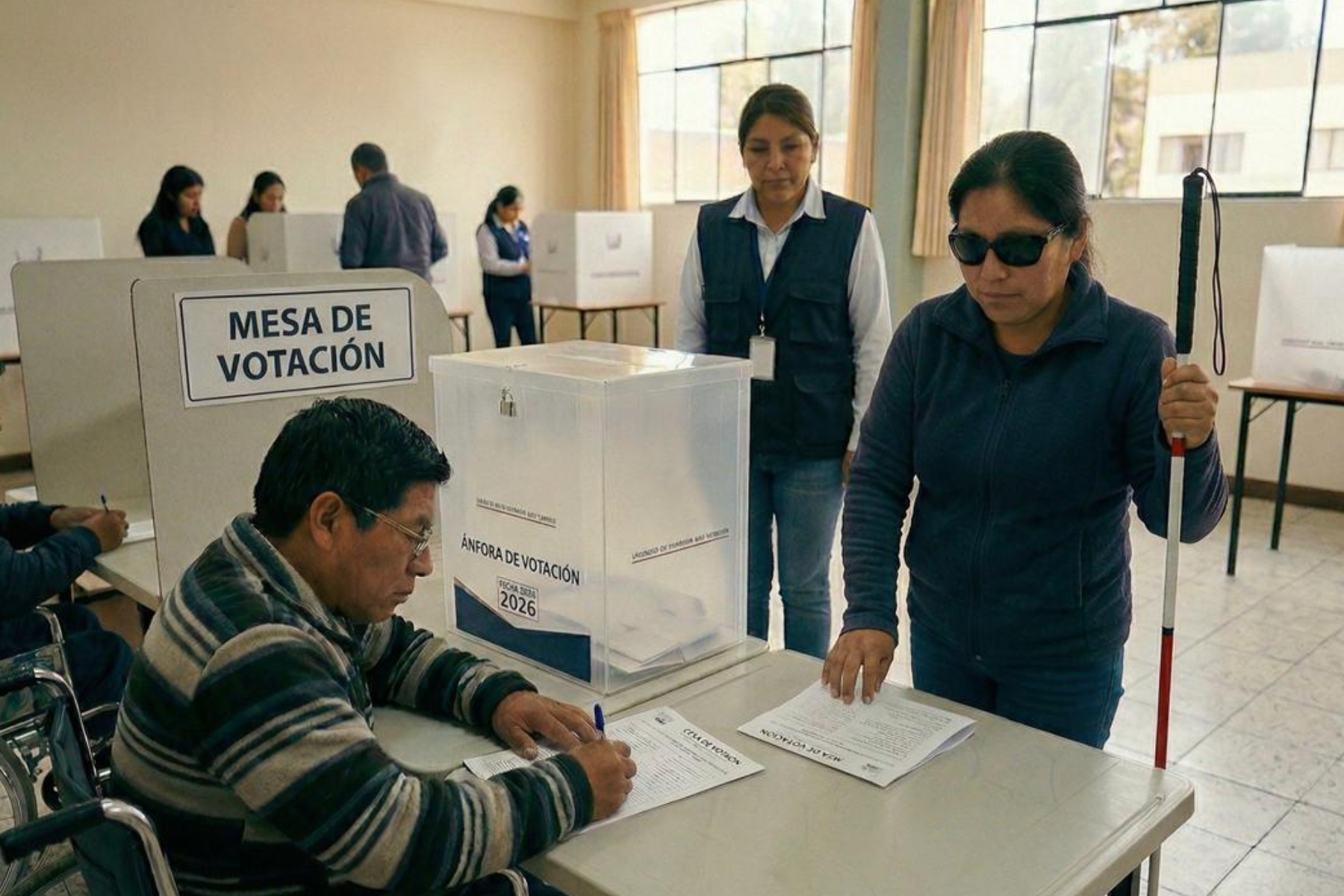 Personas con discapacidad contarán con facilidades y atención preferente para emitir su voto sin barreras en las Elecciones 2026.